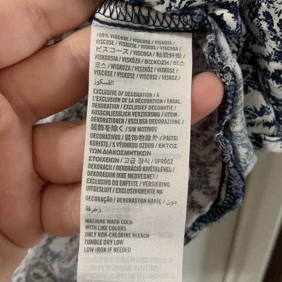 Abercrombie & Fitch Blue/White Round Hem Top size XS - Picture 6 of 7